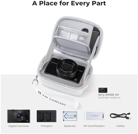 K&F CONCEPT Carrying Case for Digital Camera, Hard Shell Protective Case - Image 4