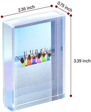 Instax Mini Picture Frames for Polaroid & Fujifilm Instax Mini Camera/ Printer Film, 2x3 Cute Polaroid Photo Frame, Tabletop Small Picture Display Holder for Instant Photo, Iridescent Acrylic, 3 Pack - Image 3