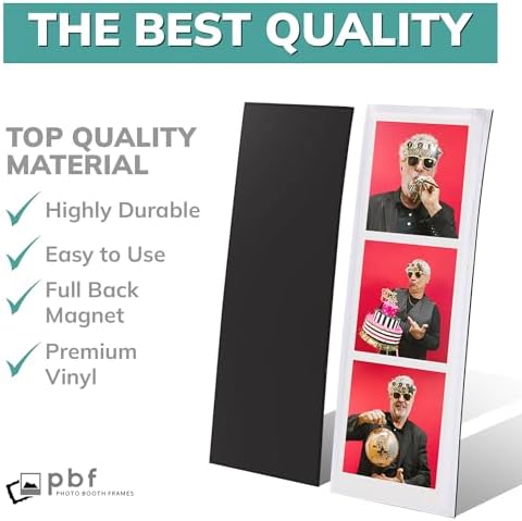 pbf PHOTO BOOTH FRAMES 2x6 Magnetic Picture Frames for Refrigerator | 2 x 6 Clear Magnetic Vinyl Frames for Photo Strips for Fridge (100-Pack) - Image 4