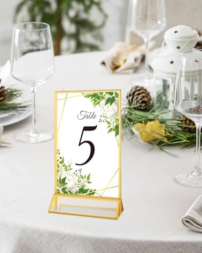 12 Pack Gold Acrylic Sign Holders 4x6 Menu Flyer Holder - Image 6