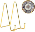 Kruodop 10 Inch Plate Stands for Display, 3 Pack Plate Holder Display Stand, Gold Metal Frame Easel Holder Stand for Pictures,Book, Photo, Decorative Plate-Gold by Kruodop