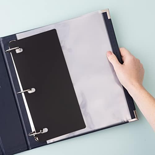 We R Memory Keepers 8.5x11 Navy Photo Album, Protect Memories and Photos, Soft, Acid-free Faux Leather, Classy Decorative Spine Label, Snag-free Rings, Includes 5 Page Protectors - Image 6