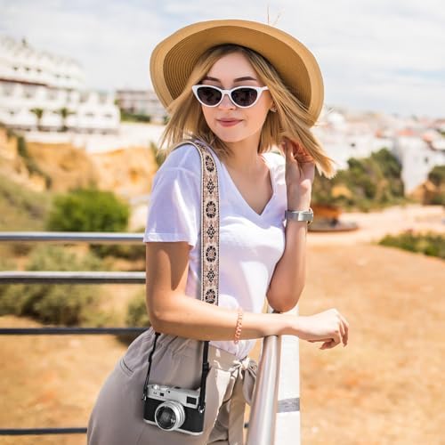 FIEIL Neck Strap Silicone Camera Straps - Padded Camera Strap, 1.5" Wide Adjustable Nylon Shoulder Strap - Compatible with Canon, Nikon, Sony, and More DSLR and Mirrorless Cameras (Khaki Brown) - Image 3