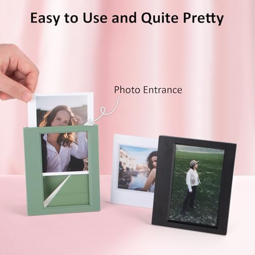 8 Packs Tabletop Photo Frame for Instax Wide Film - Desk Stand Up Display Small Picture Frame for Instax WIDE EVO/400/300/210 Instant Camera Film,4.25x3.38'' Photo Frame - Colorful - Image 6