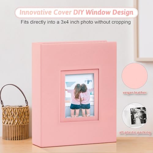 Popotop 4x6 Photo Album Holds 100 Pictures, Vegan Leather Hardcover - Image 2