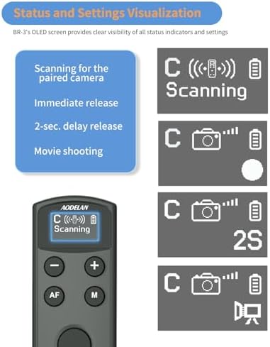 Aodelan for Canon Wireless Rechargeable Camera Remote Control - Image 6