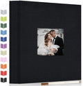 Artfeel Photo Album Self Adhesive Scrapbook Album for 3x5 4x6 5x7 8x10 Pictures,120 Pages Linen Cover with Display Window DIY Photo Book,Ideal Gifts for Family Travel Wedding Baby by Artfeel