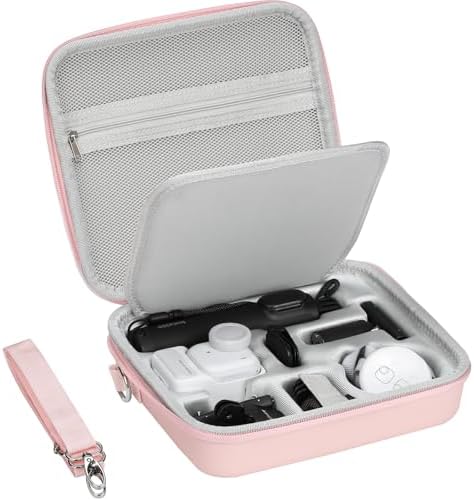 AMAZEAR Carry Case for Insta360 Go Ultra Accessories, Insta 360 Go-Ultra Portable Travel Bag with Shoulder Strap Hard Case for Protection, Organization, and Storage, Water-Resistance, Pink by YourProPhotoGear