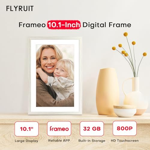 Frameo 10.1" Digital Picture Frame WiFi 32GB, Birthday Gifts for Mom, Women - Image 2