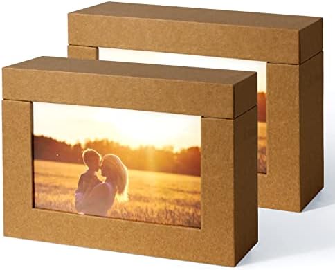 Cardboard Photo Boxes 5x7 For Pictures, Family Photos Storage Box Set, Photo Album Box Archival For Couple Photos, Postcards Box (2 pack) by Aiuonenian