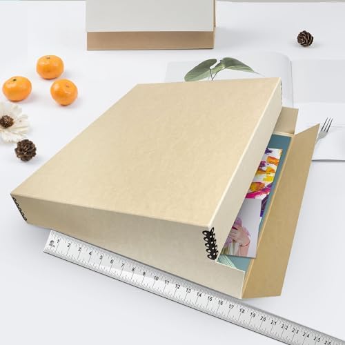 Lineco Drop Front Archival Storage Box, 17.75x22.75x3 in, Tan, 2 Pack - Image 3