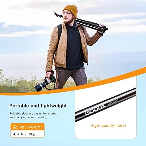 Godox Aluminum Photography Light Tripod Stand for Studio Photographic Lighting, Softboxes, Umbrellas, Backgrounds - 240CM, 94 Inches - Image 6