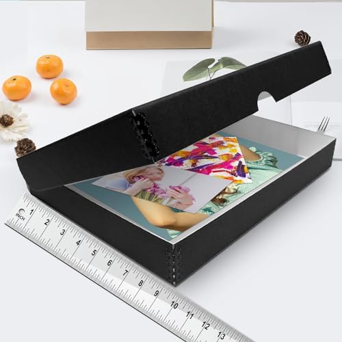 Lineco Clamshell Archival Storage Box, 9.5x12.5x1.75 Inch, Black - Image 3