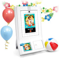 HP Sprocket Photo Booth Machine Instant Color Photo Printer - 10.1" Touchscreen Photobooth, LED Ring Light - Customize w/ 250+ Frames, Prints on 3x4 Zink Paper or Share via QR Code, Mobile App - White by HP