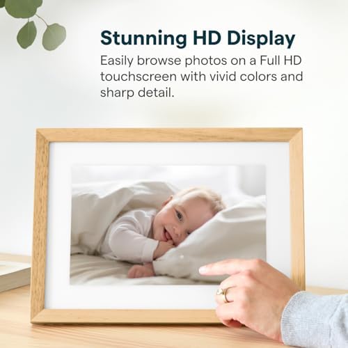 Skylight Digital Picture Frame 2 – 10" Full HD Touchscreen, Birch Brown - Image 4