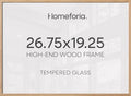 Homeforia 26.75x19.25 Natural Oak Picture Frame, High-End Wood, Glass by Homeforia