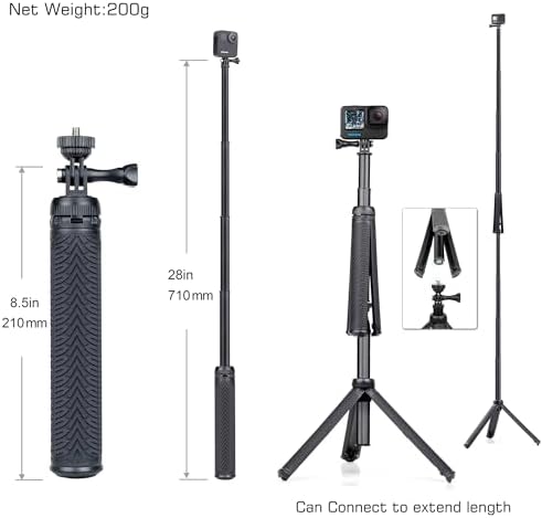 GEPULY Aluminum Waterproof Tripod Underwater Selfie Stick for Camera/Phone - Image 4
