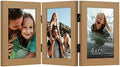 Americanflat 4x6 Hinged Triple Picture Frame - Engineered Wood - Dark Oak by Americanflat