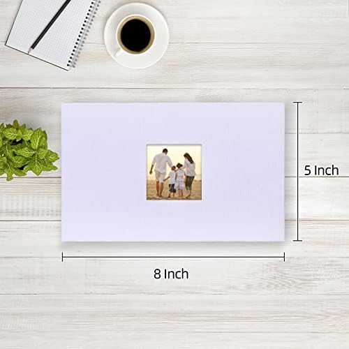 potricher Photo Album 4x6 Pictures, 100 Pockets, Linen Cover, White - Image 2