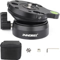 INNOREL Tripod Leveling Base, LB60 Leveling Base Half Ball with Offset Bubble Level and Bubble Level Bag for Canon, Nikon and Other DSLR Cameras with 1/4" Thread, Tripods and Monopods with 3/8" Thread by INNOREL