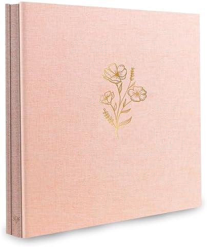 Holoary Photo Album 4x6 600 Photos 5 Pictures Per Page, 600 Pockets 4”x6” Picture Album, Linen Fabric Cover Big Picture Book for Photos, 4x6 Photo Albums for Family Weddings Travel Memories(Pink) by Holoary