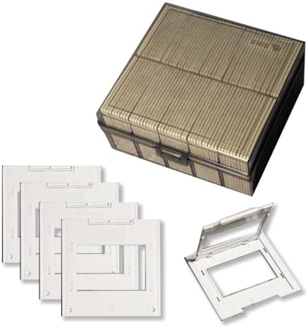 35mm Plastic Slide Mounts, 100-Pack – Includes Protective Storage Box for Film & Photo Archiving by Unknown