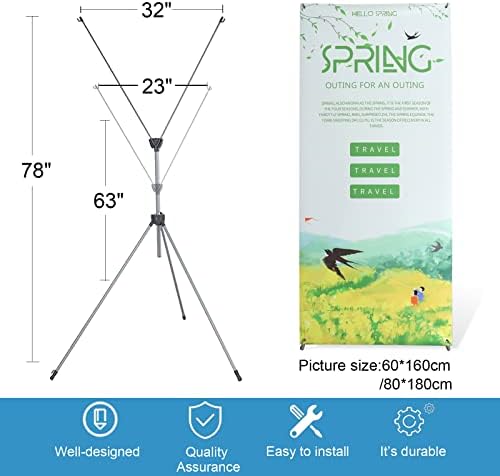 2 Pack Premium X-Frame Banner Stand Fits Any Banner Adjustable SIZE 23"x63" with Carrying Bag, Retractable Banner Stand That is Perfect for Trade, Show and Store Display, Banner Stands for Display - Image 3