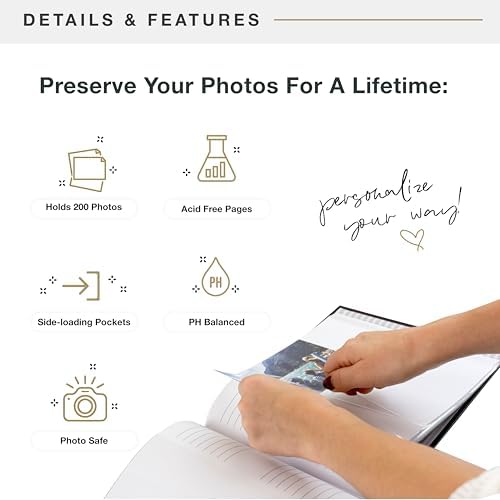 MCS Our Adventure Charcoal Photo Album, 200-Pocket, 4x6, 12x12 Pages - Image 6