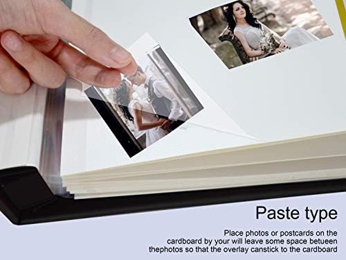 Photo Album Holds 3X5, 4X6, 5X7, 6X8, 8X10 Photos, Leather Cover, Magnetic Self-Stick Page, Hand Made DIY Albums (Brown, Large) (Pack of 2) - Image 4