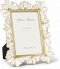 Cuspin 4x6 Picture Frame White Gold Floral Ornate Vintage Frame by Cuspin