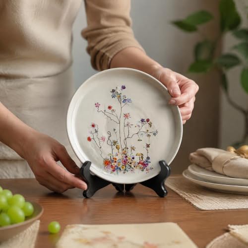 WUWEOT 6 Pack 7" Wooden Display Stand, Black Wood Easel Plate Holders to Display Pictures, Cook Books, Art, Dish, Certificates and More, Ideal Wedding, Home, Birthday, Party, Table Decorations - Image 5