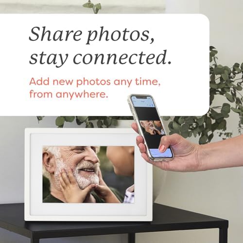 Skylight Digital Picture Frame, Load from Phone Capability, 10" White - Image 3