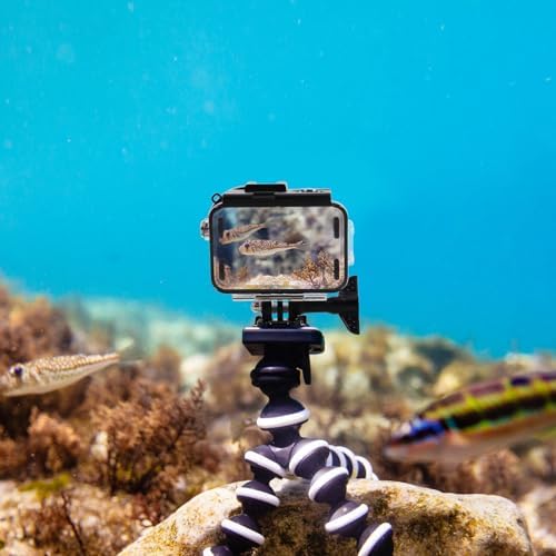 Waterproof Camera Case Housing with Dual Cold Shoe Mount and Pink Filter for Cameras Outdoor Protective Shell and Underwater Photography - Image 6