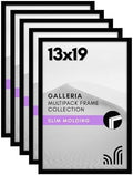 Americanflat 13x19 Poster Frame 5-Pack - Slim Molding - Black by Americanflat