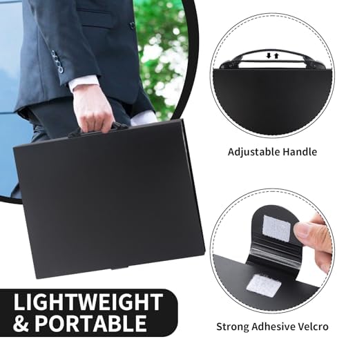 JJRING 16x22 Art Portfolio Binder with Handle Black - Image 3
