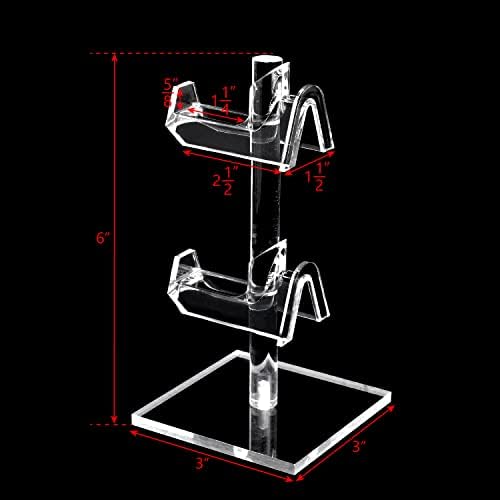 MOOCA 2-Piece Acrylic Eyewear Display Stand, Holds 4 Frames - Image 2