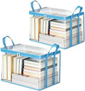 2 Pack Clear Comic Book Storage Containers, Blue by SKYJORMY