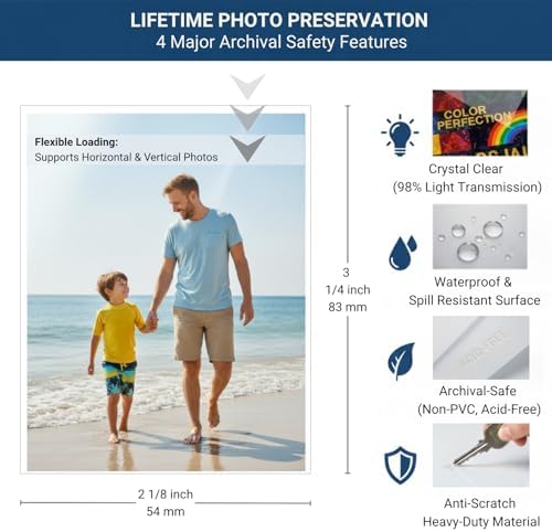 2x3 Photo Sleeves 100 Pcs, Acid-Free Archival Quality - Crystal Clear Photo Storage Protectors for Wallet Size Photos, Mini Snapshots & Passport Photos, Soft Card Protectors (3.94 Mil Extra Thick) - Image 2