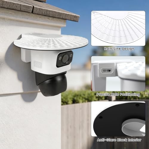 Sunshade & Rain Visor Cover Compatible with Eufy PoE Bullet-PTZ Cam S4 - Image 4