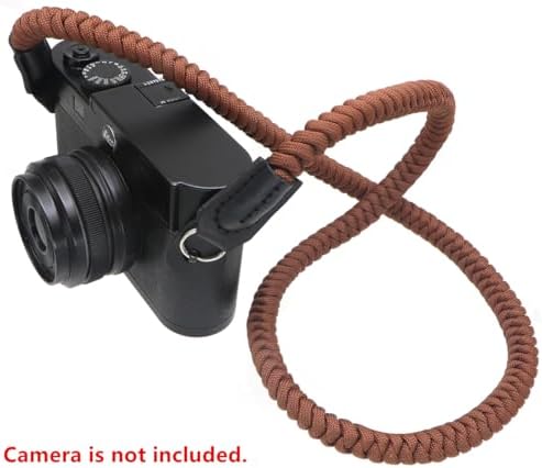 Paracord Camera Strap Long Camera Neck Shoulder Strap for SLR DSLR Digital Mirrorless Cameras 36inch/90cm Brown - Image 3