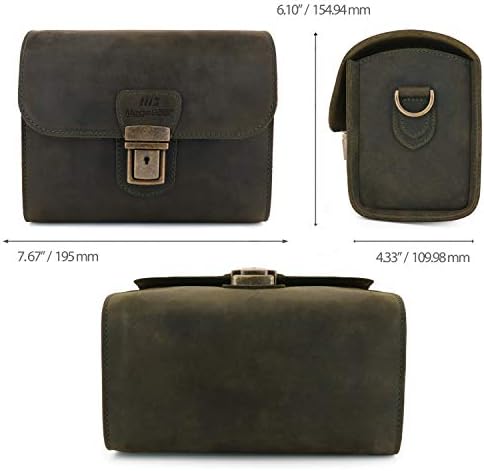 MegaGear Pebble Genuine Leather Camera Messenger Bag for Mirrorless, Instant and DSLR Cameras - Image 4