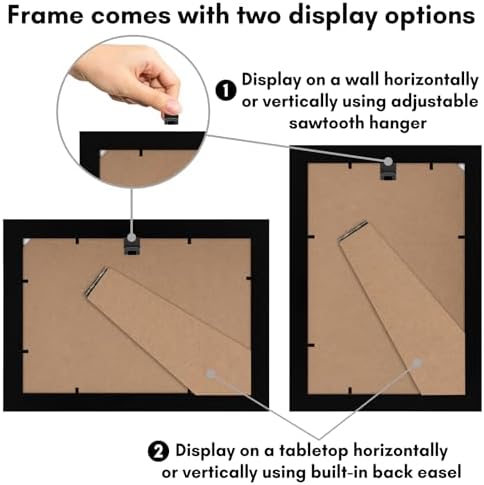 Americanflat 6x9 Picture Frame - Engineered Wood - Black - Image 5