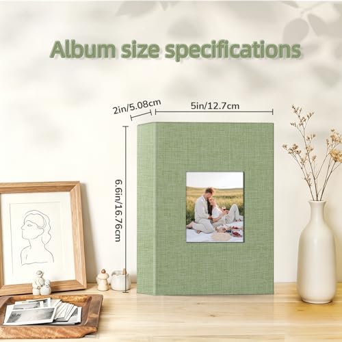 popotop Photo Album 4x6-100 Photos Photo Books with 100 Vertical Pockets,Linen Cover Albums for Family Wedding Anniversary Baby Vacation Pictures - Image 4
