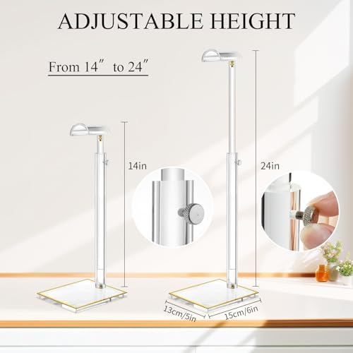 Acrylic Purse Stands for Display, 3 Pack 14" to 24" Adjustable Height Clear Purse Holder Stand, Counter Bags Hanging Organizer Handbag Rack for Closet Retail Vendor Commercial Store - Image 2