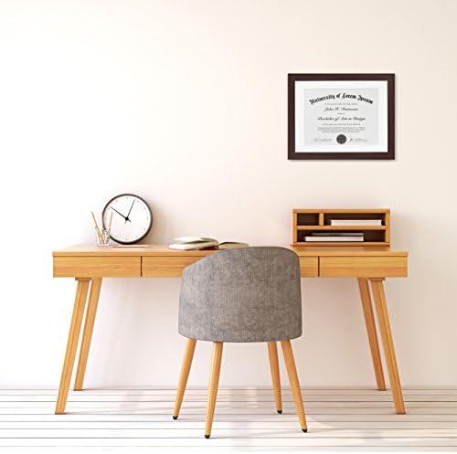 Americanflat 11x14 Diploma Frame - Matted to 8.5x11 - Mahogany - Image 4