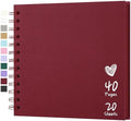 Scrapbook Photo Album 7"x7" 20 Sheets 40 Pages Hardcover Kraft Paper Khaki by Hiwhy