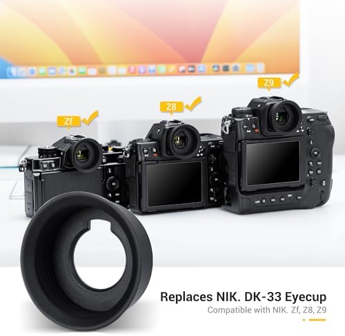 Kiwifotos DK-33 Round Eye Cup Eyecup Eyepiece for Nikon Z8 Z9 Zf Cameras - Image 2