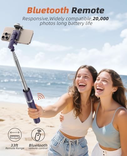 Tripod for iPhone, Selfie Stick with Remote, Stable & Durable Phone Tripod - Image 3