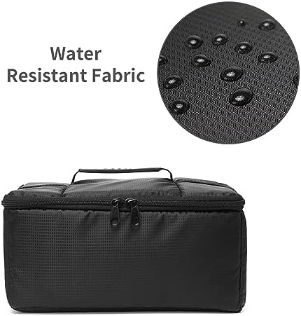Camera Insert Bag Camera Case, Water Resistant Camera Bag Insert Portable Inner Bag, Shockproof DSLR SLR Cameras Padded Storage Bag, Inner Case Bags (Black) - Image 6