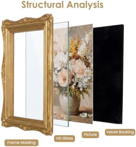 Gold Vintage Picture Frame 4x6, Classic Antique Photo Frame Decor - Image 4